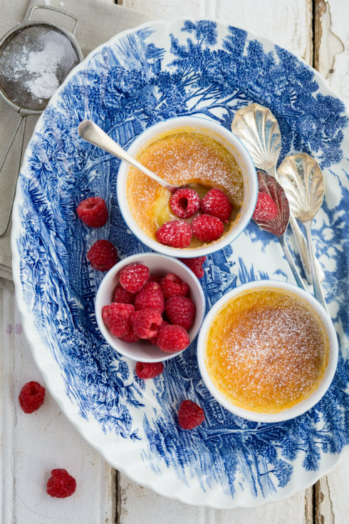 Donna Hay's baked lemon pudding (photography by Tasha Seccombe, styling by Nicola Pretorius)