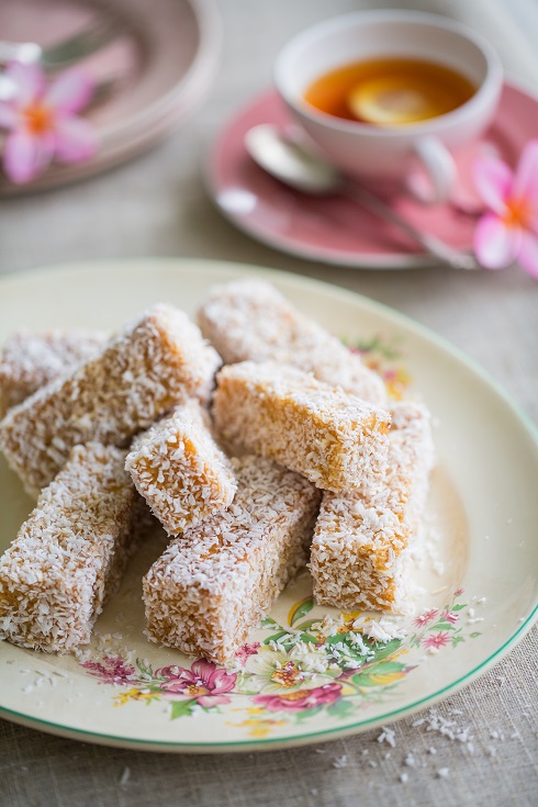My quick and easy caramel lamington fingers (photography by Tasha Seccombe, styling by Nicola Pretorius)