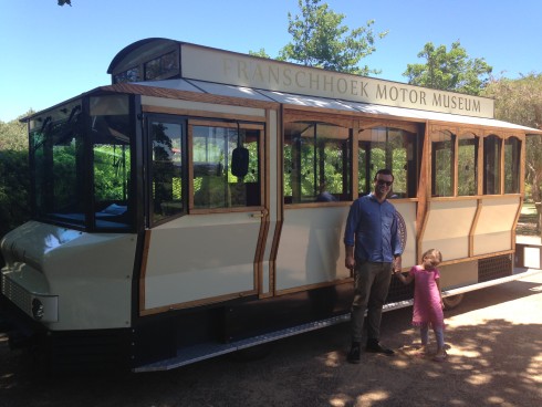 The beautiful vintage tram - our ride for the trip to the Manor House and L'Ormarins.