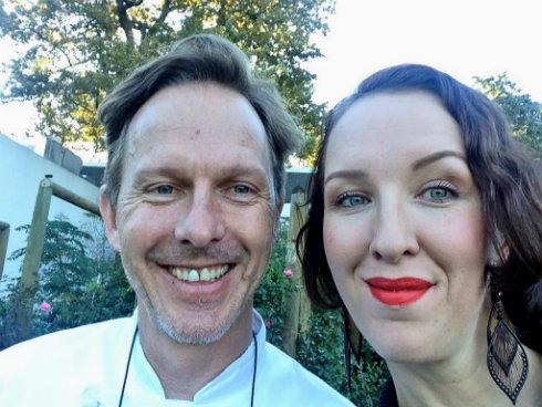 Chef Christiaan Campbell, nice enough to pose for a selfie with me.