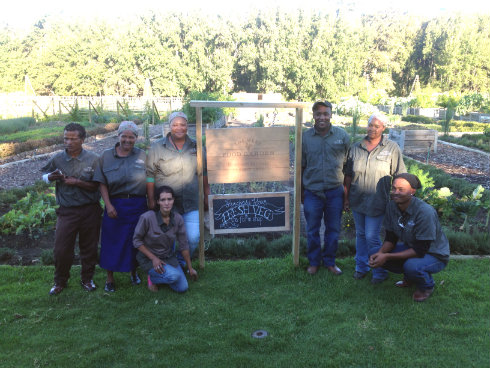 The garden team, responsible for a magnificent variety of produce.